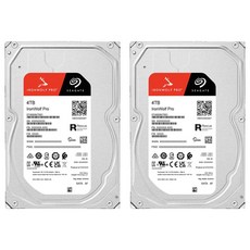 씨게이트 IronWolf PRO NAS용 HDD 2p, 4TB, ST4000NT001
