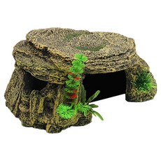 Lemon Cliff爬蟲類魚缸蜥蜴隱藏處 大, 1個, 混色