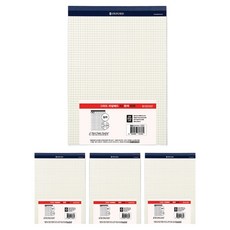 OXFORD 그리드 리갈패드 A4, 흰색, 4개, 60매