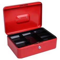 All is you 金錢出納箱 保險箱 20 x 16 x 9 cm, 紅色