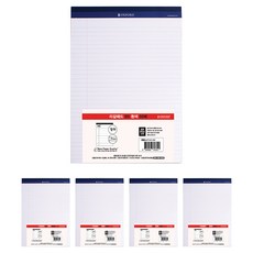 OXFORD 리갈패드 B5, 흰색, 50매, 5개