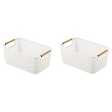 스카위즈 다용도 수납 바구니, 화이트, 2개