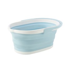 可手提摺疊水桶 加大款, 北歐藍, 1個