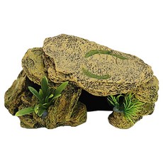 萊蒙克里夫 爬蟲飼養箱 蜥蜴躲避屋 小, 1個, 混合顏色