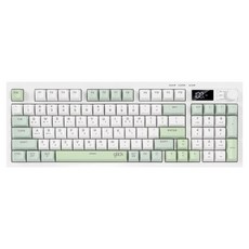 지클릭커 오피스프로 사일런스 M RGB 풀윤활 무소음 94키 LCD 블루투스 유무선 키보드, Greenwich RC1, WK50, 제조사축