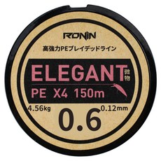 RONiN 獵漁人 ELEGANT X4微物PE線 0.6號, 粉紅色, 1捲