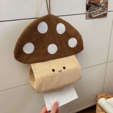 Soul Rich 可愛衛生紙架 ONE SIZE, 棕色蘑菇, 1個