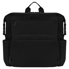 lionelo 多功能大容量時尚托特經典媽媽包 CUBE, 碳黑色