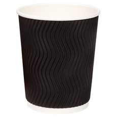 三信商社 Happy Pack Hangyeol 一次性3層紙杯 黑色 330ml, 1個, 100入