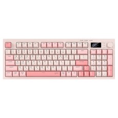 지클릭커 오피스프로 사일런스 M RGB 풀윤활 무소음 94키 LCD 블루투스 유무선 키보드, Coral RC1, WK50, 제조사축
