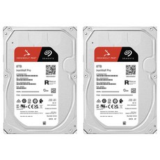 씨게이트 IronWolf PRO NAS용 HDD 2p, 8TB, ST8000NT001