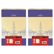 OXFORD PP A4 상철 120매 옐로우내지 스프링 노트, 퍼플, 2개