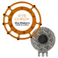IdMakers iCheck 高爾夫球標記 勺釘 距離測量 禮品組, 1套, 橘金色