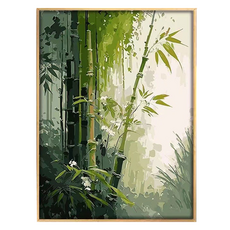 BMD設計花朵珍貴寶石十字繡 40*50cm, 1個, 竹子