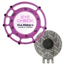 IdMakers iCheck 高爾夫球標記 勺釘 距離測量 高爾夫禮品組, 1套, 紫粉色