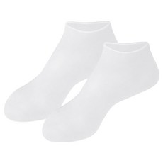 諾克諾克 矽膠足部護理 哺乳期適用 雙腳穿戴保濕襪套組 白色, 2套, 300g, 2入