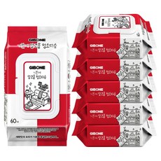 기본에 알코올 청소티슈 캡형 60매, 6개
