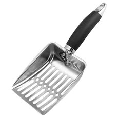 Geni Market貓咪輕巧堅固的砂便盆鏟, 銀, 1個