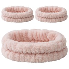 난리시스터즈 심플 세안밴드, 3개, 25 아이보리 세줄밴딩