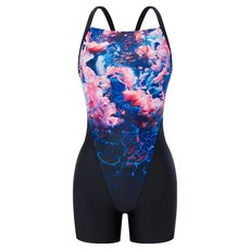 아레나 여성용 코랄 3부 반신 수퍼플라이백 수영복 A5BL1LH11