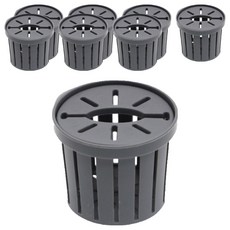 Mimineaqua 附蓋水草圓筒籃 灰色 4入, 2個