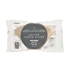 HARIO 好璃奧 原色台型02濾紙 2~4杯, 1包, 100張
