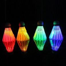 Core Guard 高品質 LED 夜光羽毛球, 1件, 4個, 隨機出貨