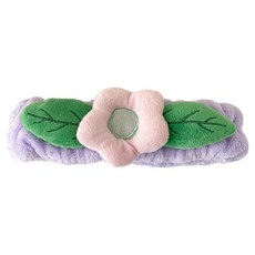 난리시스터즈 귀여운 꽃모양 세안밴드, 1개, 자주색