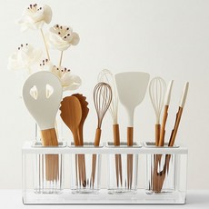 Mongmung 整潔瀝水餐具筒 4格, 1個, 混合色