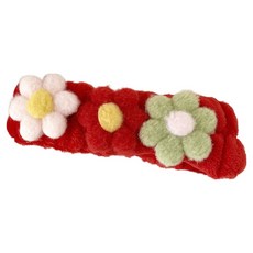 난리시스터즈 꽃모양 세안밴드, 1개, 붉은색