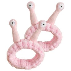 俏皮姐妹可愛洗臉髮帶, 2個, 粉紅蝸牛