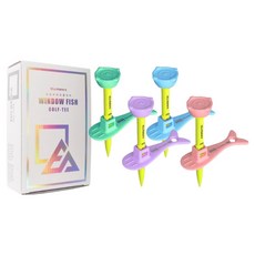 ID Makers 可依高度調節 Window Fish 夜光高爾夫球釘 4件組, 綠色, 藍色, 紫色, 粉紅色