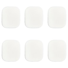 Darkness Dark Eye 錢包型高級NBR方形粉撲 6入 + 拉鍊袋套組, 1套, 單一顏色(粉撲), 混合顏色(拉鍊袋)