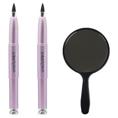 Dark Eye Darkness 錢包型一鍵式唇刷 2入 + 公主鏡 + 拉鍊袋組合, 1套, 混色