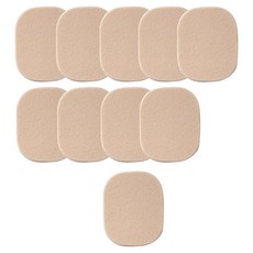 Darkness Dark Eye 錢包型NBR橢圓形粉撲 10入 + 拉鍊袋組合, 1套, 單一顏色(粉撲), 混合顏色(拉鍊袋)