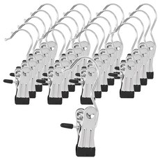 AHOYE 防風耐曬無痕不傷衣晾曬夾, 20個, 銀色