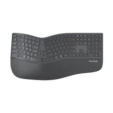 ViewSonic 優派 人體工學藍牙無線薄膜鍵盤, KW980, 黑色, 製造商軸