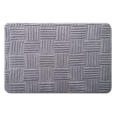 小麥購物 可機洗舒棉絨地墊 C601 240g, 典雅灰, 1個