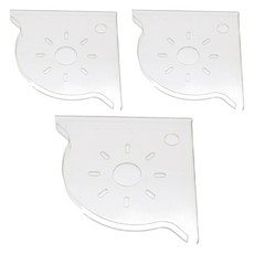 Mimineaqua 魚缸角落多功能透明底座 白色, 3個