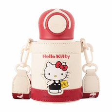 BEDDYBEAR 杯具熊 妙趣雙飲保溫杯 316不銹鋼 妙趣KITTY, 紅色/米色, 1個, 480ml