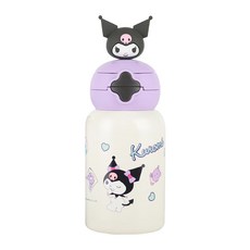 BEDDYBEAR 杯具熊 星辰雙飲保溫杯 316不銹鋼 藍心酷洛米, 黑色/紫色/米色, 600ml, 1個