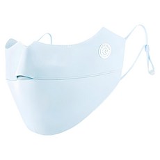 GOLOV.EJOy 抗UV立體貼合冰絲防曬口罩, 1個, 水晶藍, 1入
