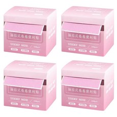 咔巴熊 抽拉式便利貼, 漸變粉, 256張, 4盒