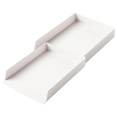 小麥購物 桌上A4文件收納盒 C287 302g 2個, 1層, 白色