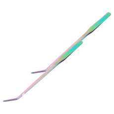 Mimineaqua 彩虹不鏽鋼彎頭水草鑷, 2個