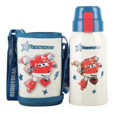 BEDDYBEAR 杯具熊 復古雙飲兒童保溫壺 316不銹鋼 神氣樂迪, 混合色, 620ml, 1個