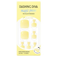 데싱디바 매직프레스 페디팁 세트, 레몬옐로우, 1개