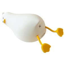蕉蕉購物 躺平鴨造型小夜燈, 白色