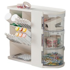 多功能桌面收納架 22 x 9.5 x 20 cm, 1個, 白色