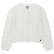 BEEN 女童款透視針織開襟衫 BZ32CK01WT